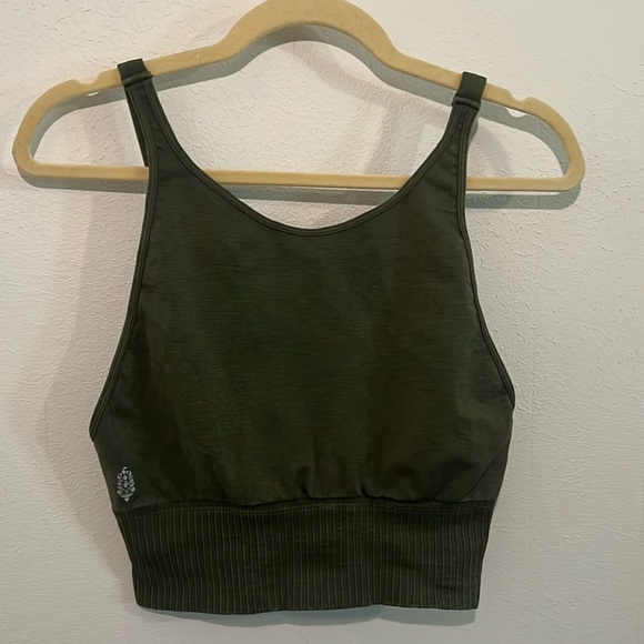 Free people bra top size m/l olive green color - Picture 1 of 8